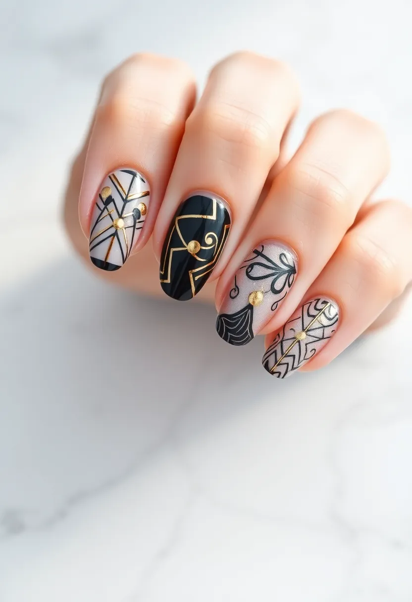 45 Fresh Nail Design Ideas for Trendy Eco-Conscious Consumers - 33. Artistic Linework