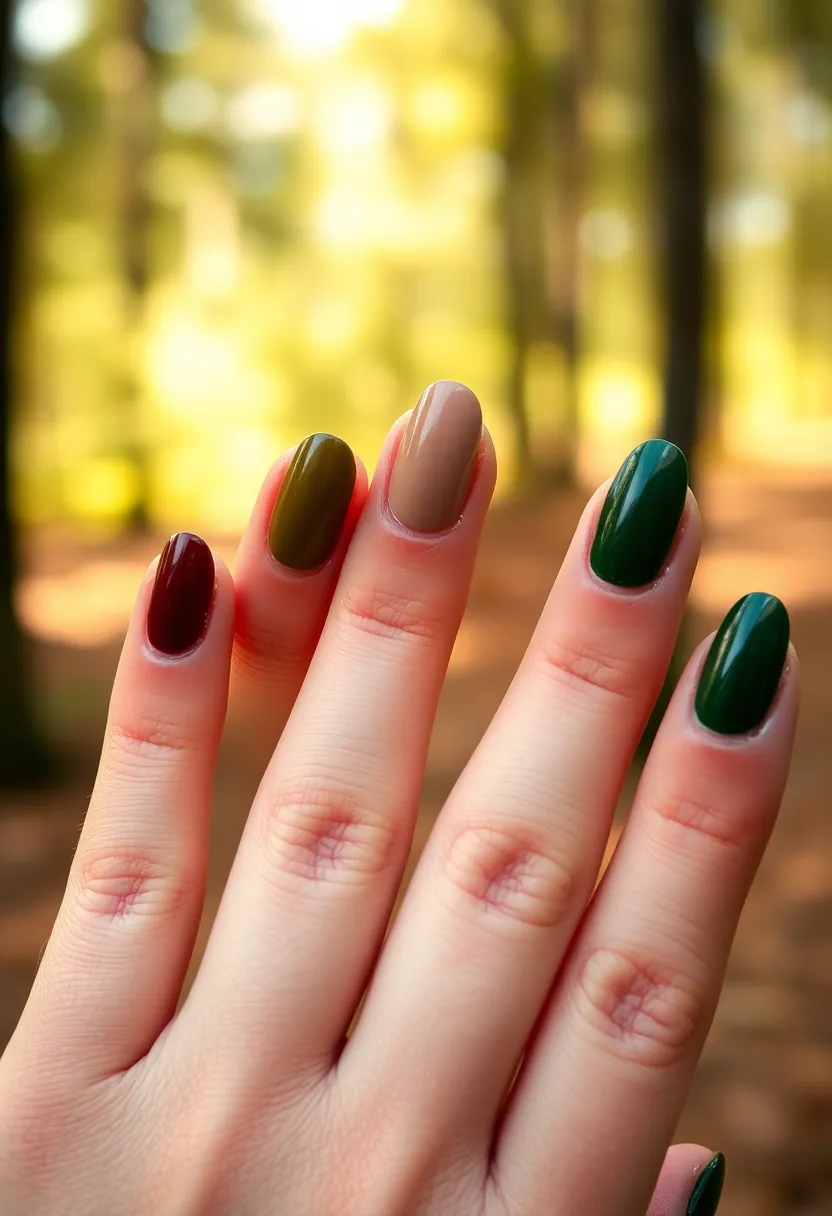 45 Fresh Nail Design Ideas for Trendy Eco-Conscious Consumers - 36. Earth Tones