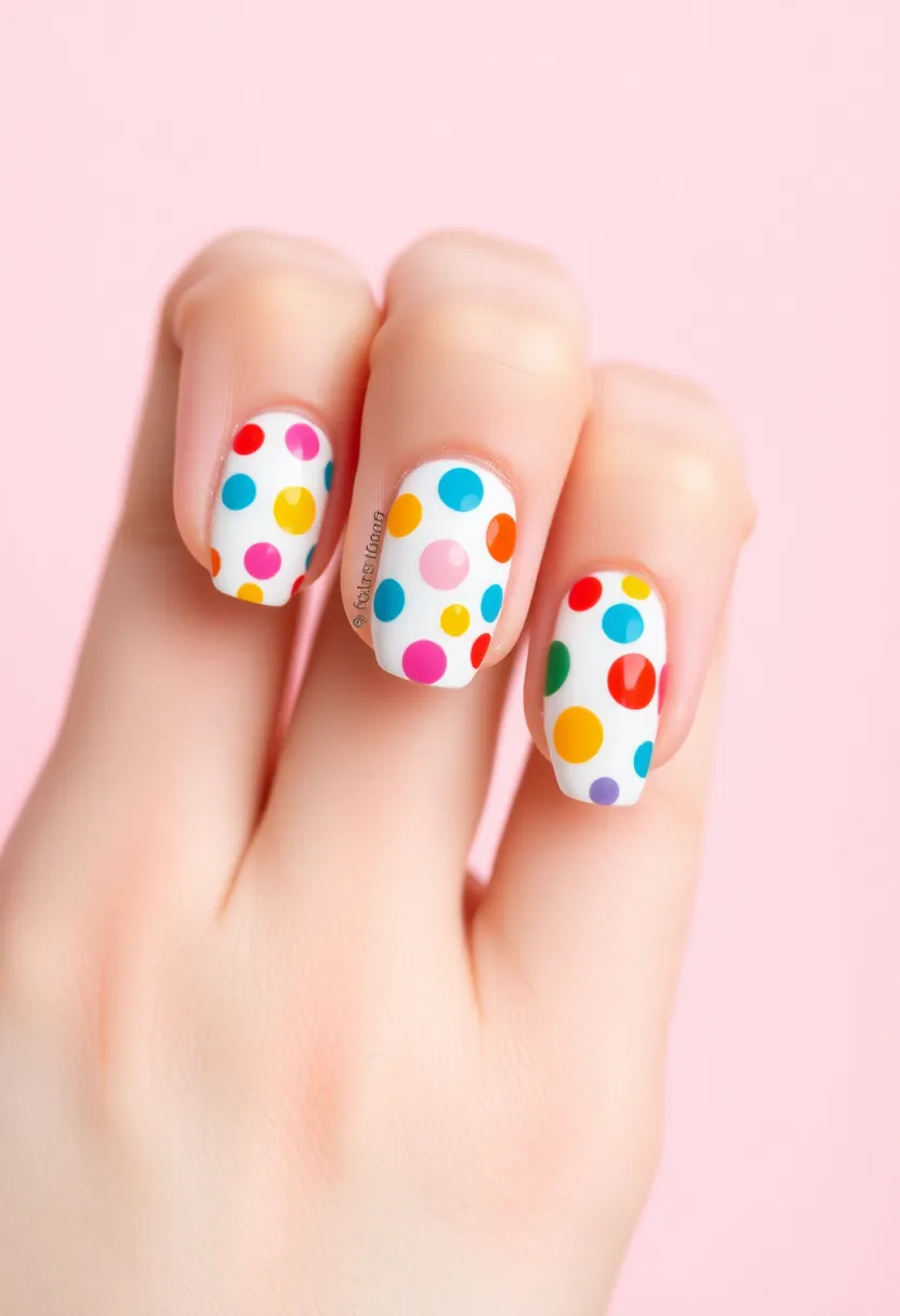 45 Fresh Nail Design Ideas for Trendy Eco-Conscious Consumers - 39. Playful Polka Dots