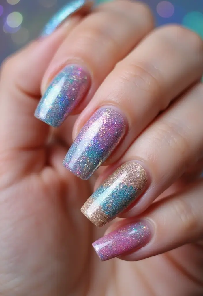 45 Fresh Nail Design Ideas for Trendy Eco-Conscious Consumers - 4. Biodegradable Glitter Glam