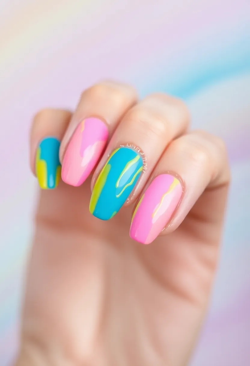 45 Fresh Nail Design Ideas for Trendy Eco-Conscious Consumers - 45. Delightful Drips