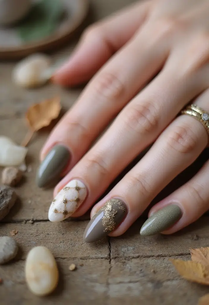 45 Fresh Nail Design Ideas for Trendy Eco-Conscious Consumers - 5. Earthy Textures