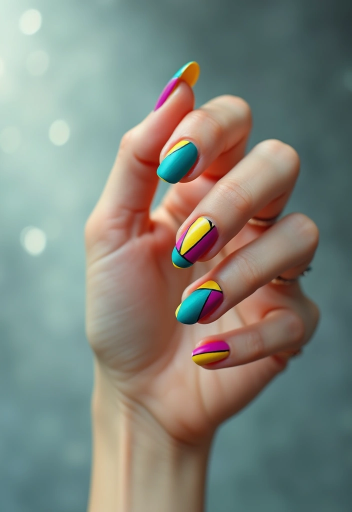 45 Fresh Nail Design Ideas for Trendy Eco-Conscious Consumers - 8. Geometric Patterns