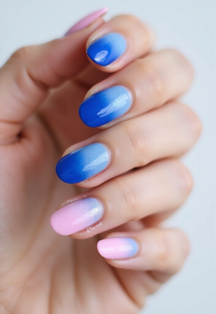45 Futuristic Nail Art Design Ideas for 2025's Boundary-Breaking Beauty - 12. Ombré Effects