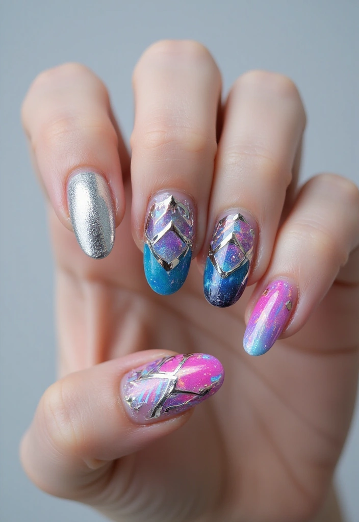 45 Futuristic Nail Art Design Ideas for 2025's Boundary-Breaking Beauty - 16. Futuristic Nail Shapes