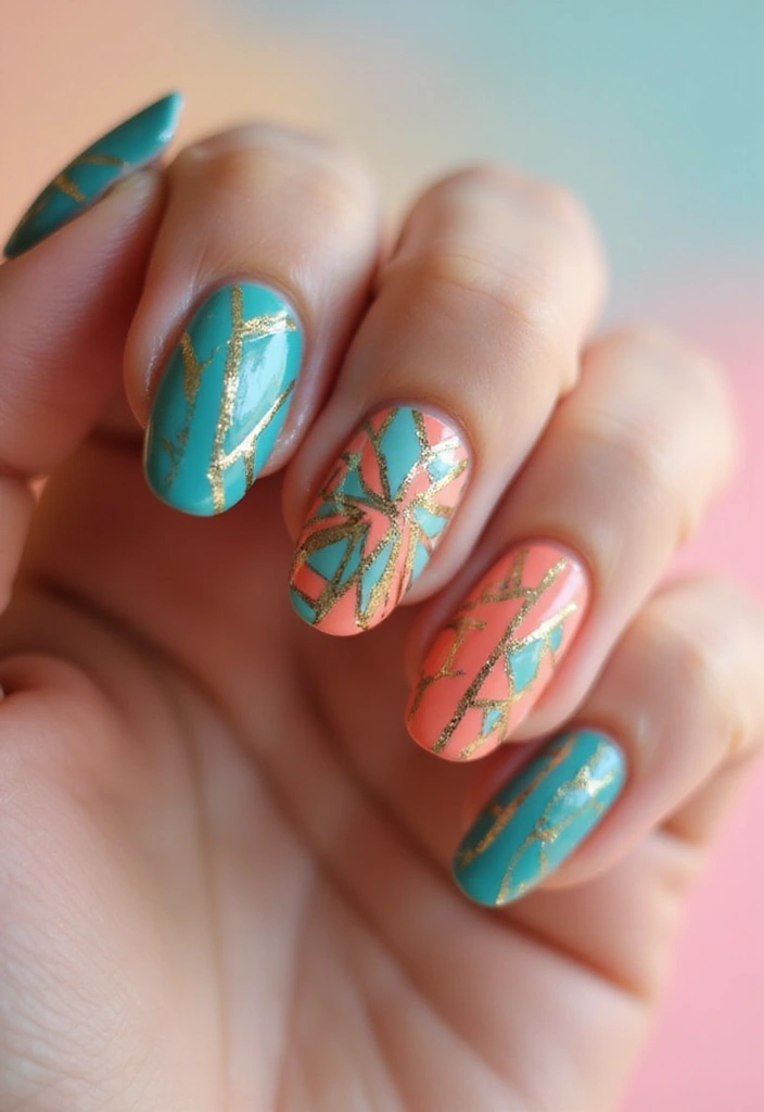 45 Futuristic Nail Art Design Ideas for 2025's Boundary-Breaking Beauty - 21. Geometric Patterns