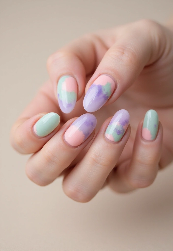 45 Futuristic Nail Art Design Ideas for 2025's Boundary-Breaking Beauty - 32. Artistic Watercolor Techniques