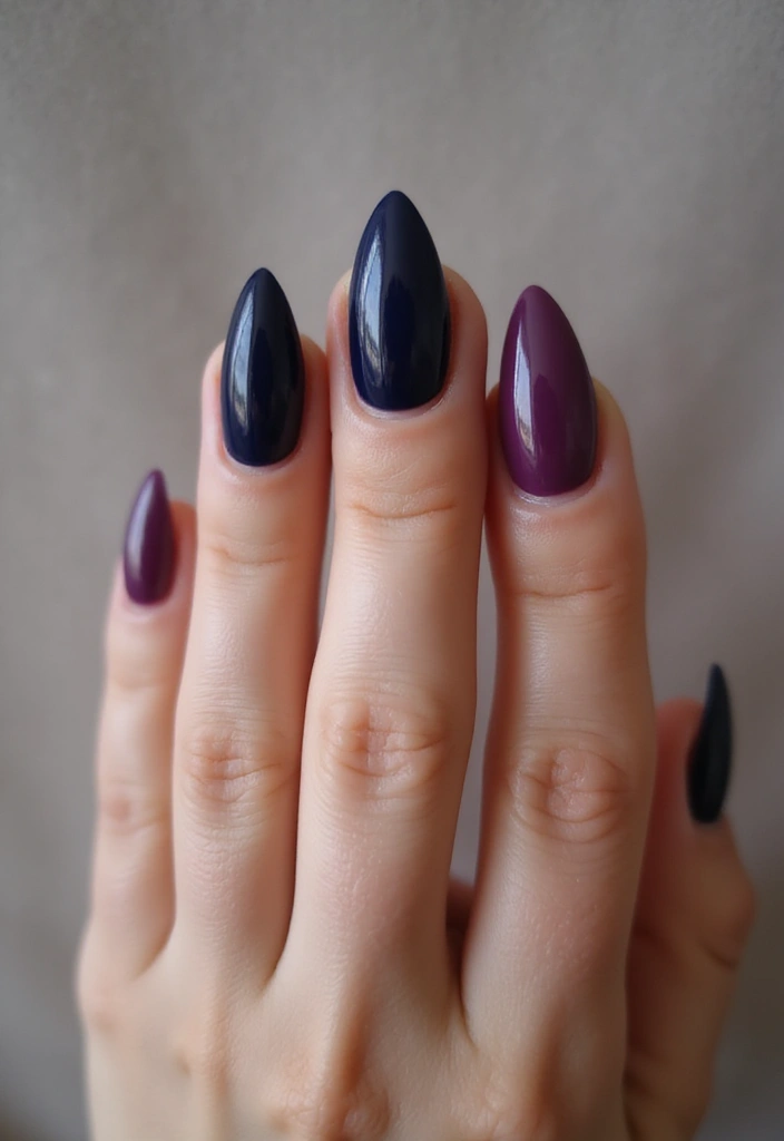45 Futuristic Nail Art Design Ideas for 2025's Boundary-Breaking Beauty - 34. Inky Nails