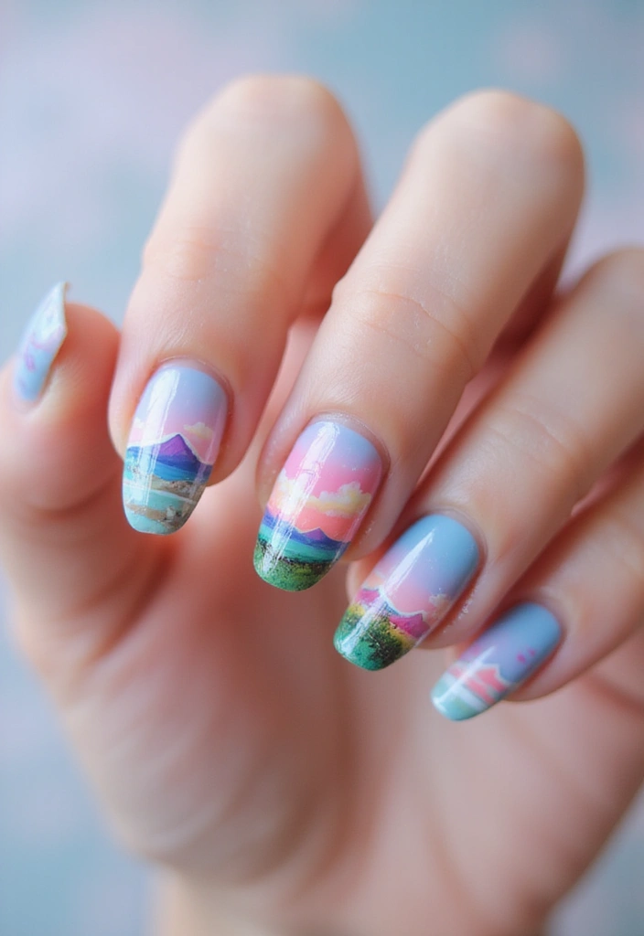 45 Futuristic Nail Art Design Ideas for 2025's Boundary-Breaking Beauty - 6. Digital Art Nails