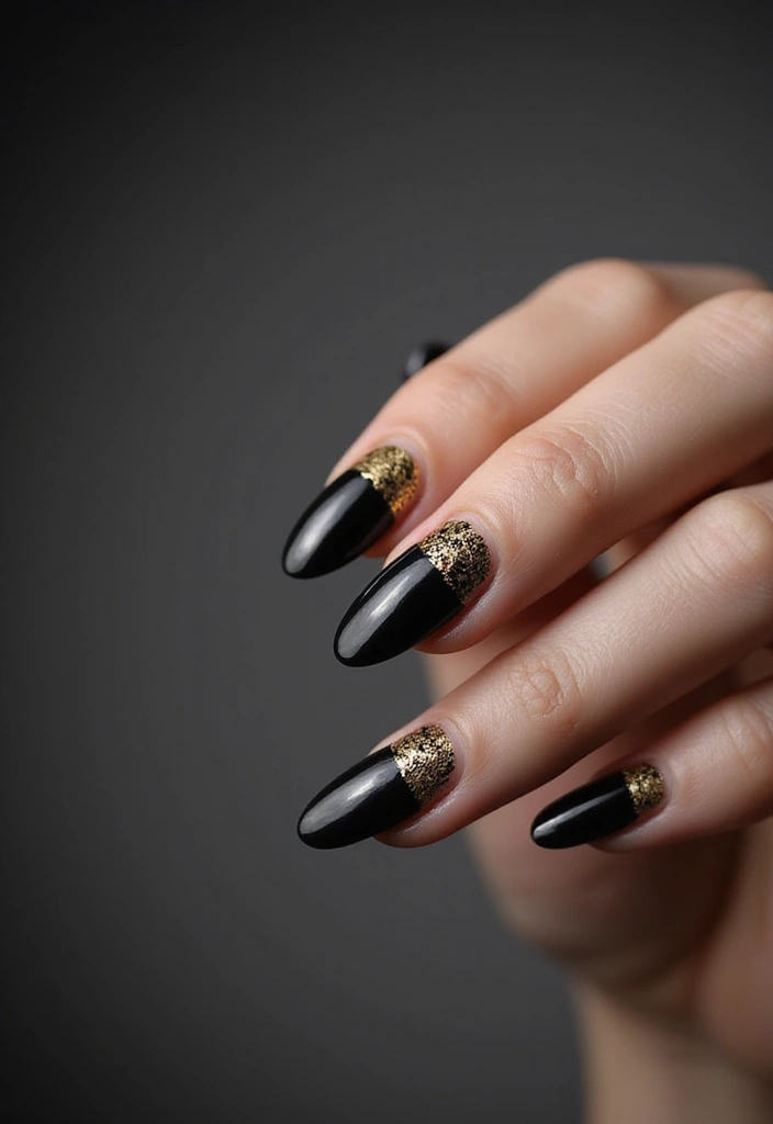 45 Golden Nails with Gold Accents for Regal - 15. Regal Gold Accents on Dark Bases