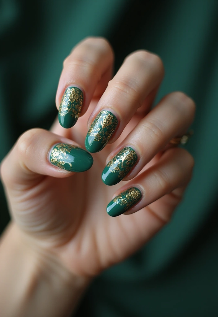 45 Golden Nails with Gold Accents for Regal - 27. Regal Gold Filigree