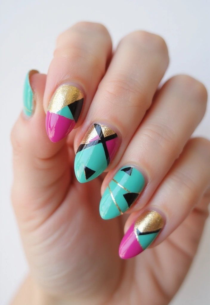 45 Iconic Nail Styles Revolutionizing 2025 Fashion - 10. Geometric Nail Art