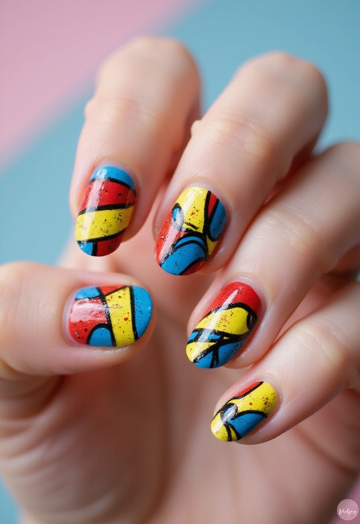 45 Iconic Nail Styles Revolutionizing 2025 Fashion - 15. Abstract Nail Designs