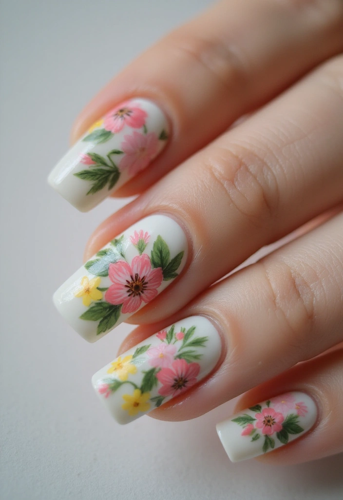 45 Iconic Nail Styles Revolutionizing 2025 Fashion - 3. Botanical Nail Art