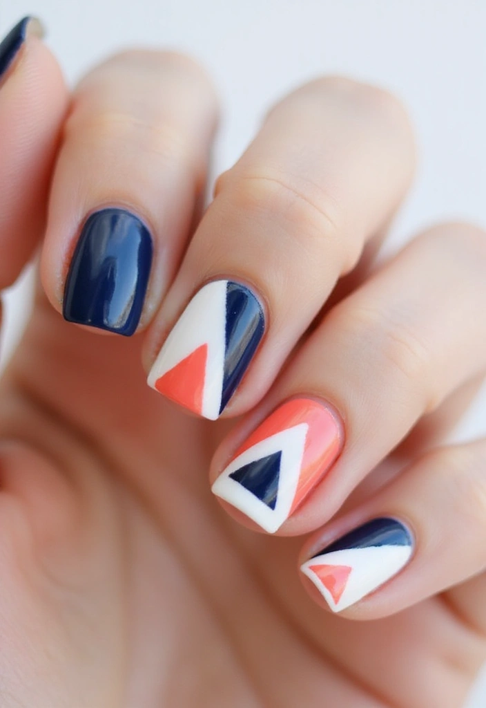 45 Inspiring Nail Art Ideas for Artistic Souls - 1. Geometric Minimalism