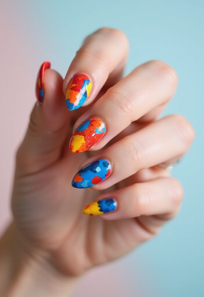 45 Inspiring Nail Art Ideas for Artistic Souls - 14. Artistic Abstract