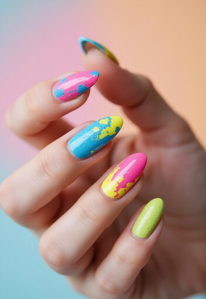45 Inspiring Nail Art Ideas for Artistic Souls - 18. Splatter Art