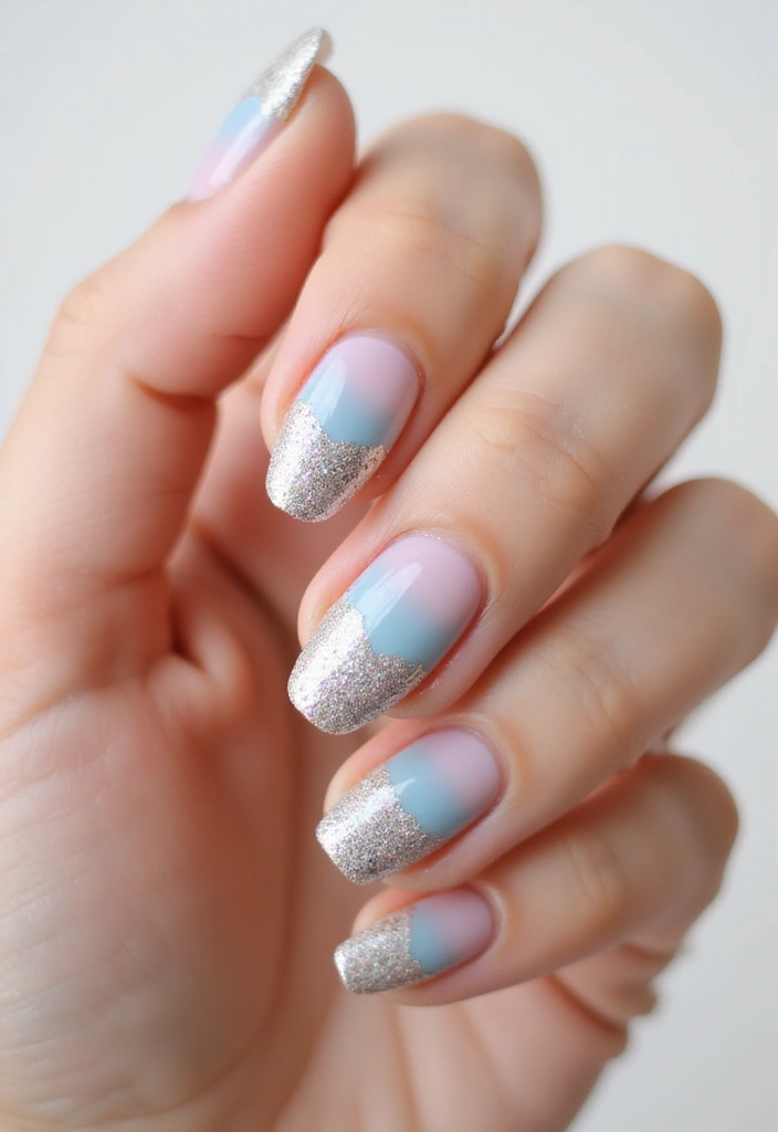 45 Inspiring Nail Art Ideas for Artistic Souls - 30. Artistic Ombre Glitter