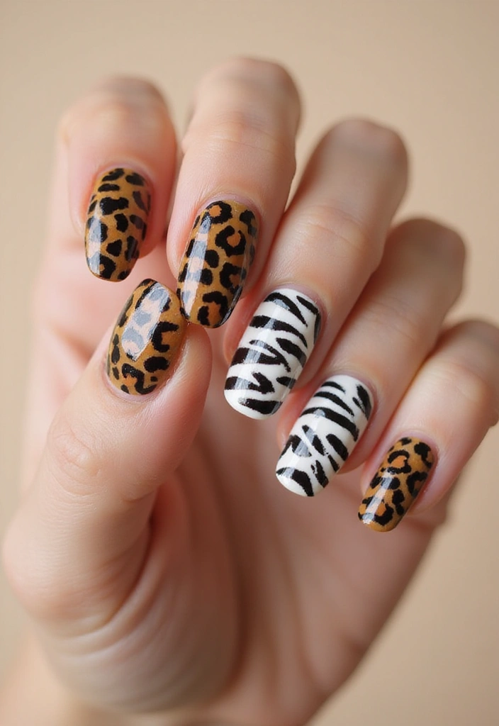 45 Inspiring Nail Art Ideas for Artistic Souls - 33. Bold Animal Prints