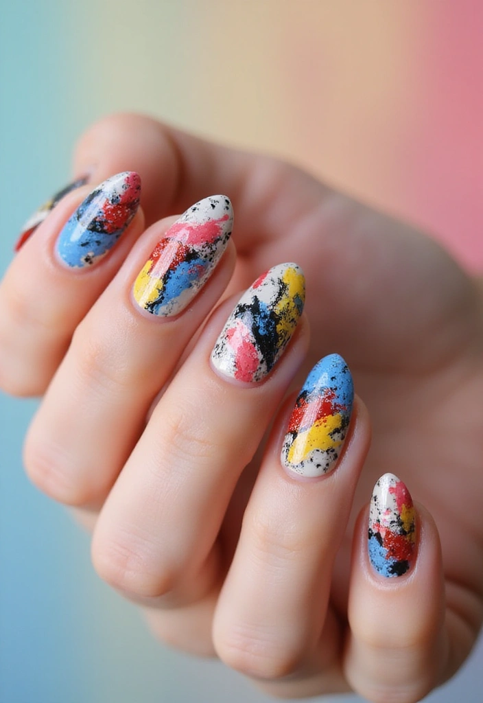 45 Inspiring Nail Art Ideas for Artistic Souls - 41. Abstract Expressionism