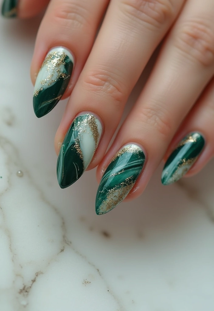 45 Inspiring Nail Art Ideas for Artistic Souls - 5. Marble Effect