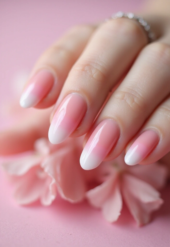 45 Pink Acrylic Nail Ideas for Sweet - 2. Ombre Pink Fade