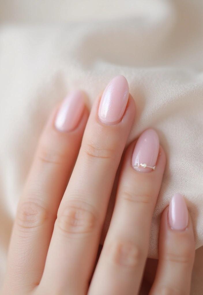 45 Pink Acrylic Nail Ideas for Sweet - 42. Pink Pearl Finish