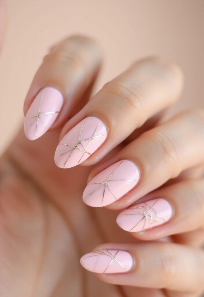 45 Pink Acrylic Nail Ideas for Sweet - 5. Minimalist Pink Lines