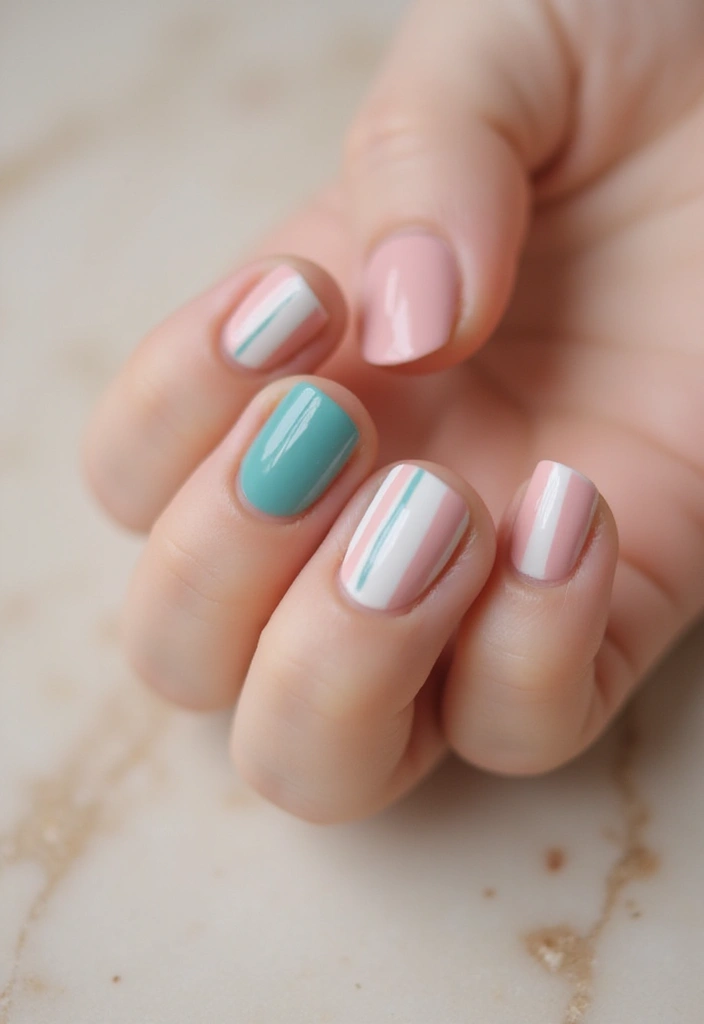 45 Pretty Short Nail Ideas for Practical Minimalist Nail Art - 2. Minimalist Stripes