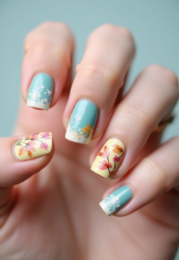 45 Pretty Short Nail Ideas for Practical Minimalist Nail Art - 20. Seasonal Themes