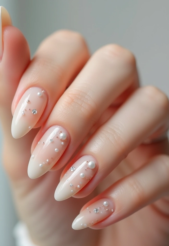 45 Pretty Short Nail Ideas for Practical Minimalist Nail Art - 24. Flirty Pearls