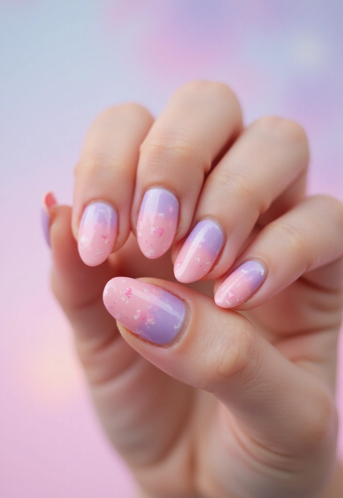 45 Pretty Short Nail Ideas for Practical Minimalist Nail Art - 43. Charming Ombre Hearts