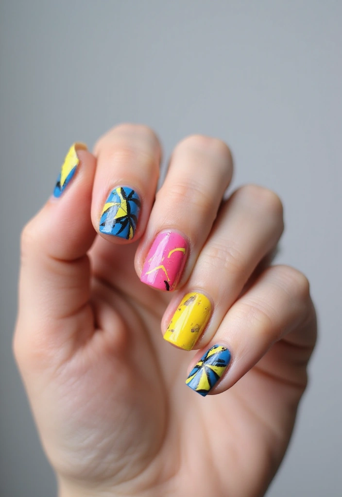 45 Pretty Short Nail Ideas for Practical Minimalist Nail Art - 7. Geometric Shapes