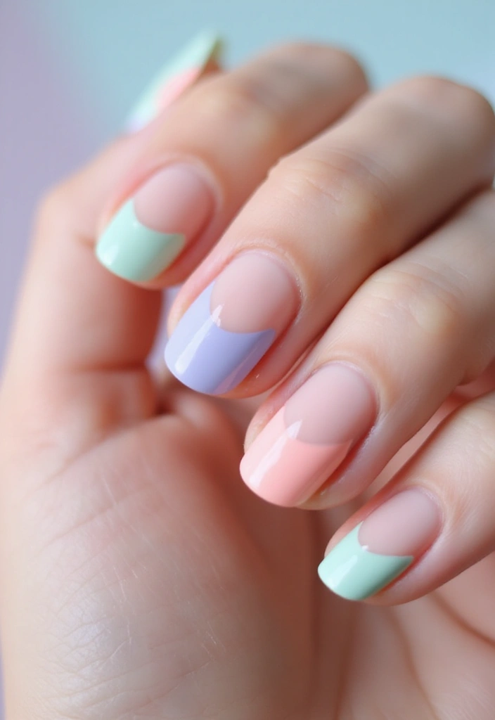 45 Pretty Short Nail Ideas for Practical Minimalist Nail Art - 9. Simple French Twist