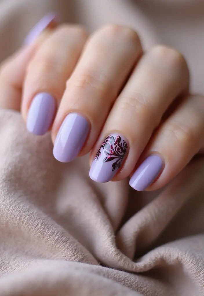 45 Regal Purple Nail Ideas for Mystical - 19. Intricate Henna Patterns