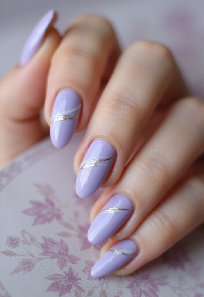 45 Regal Purple Nail Ideas for Mystical - 21. Vintage Charm with Stripes