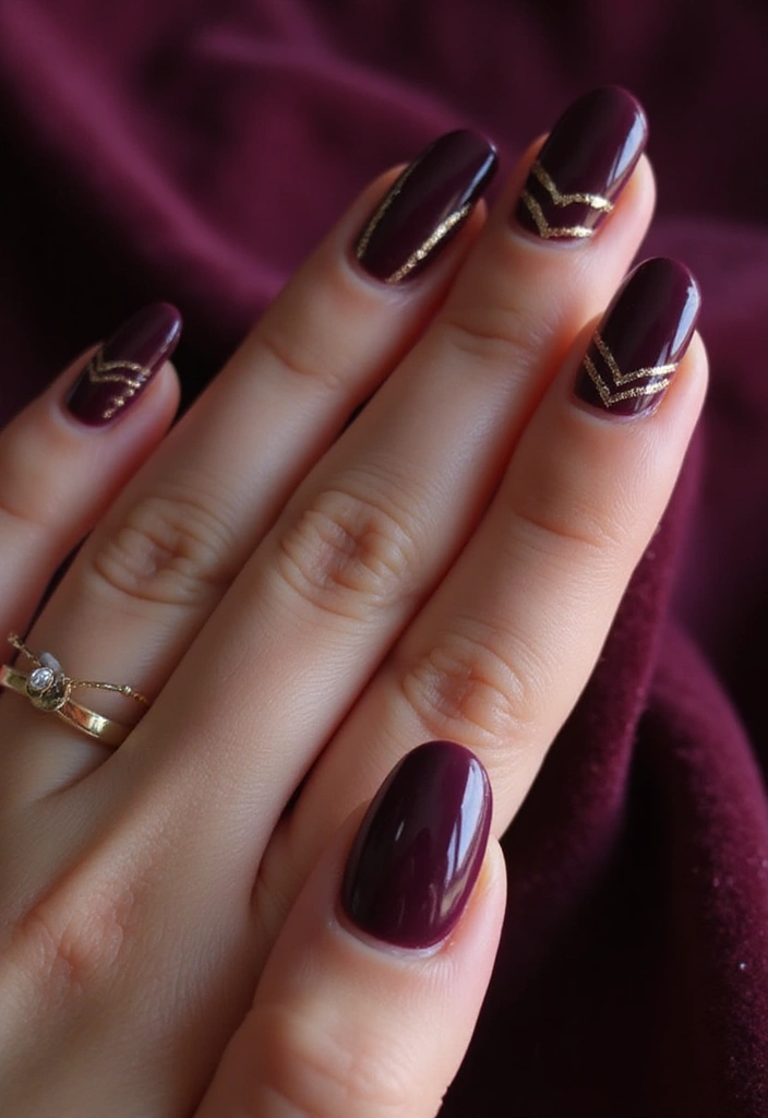 45 Regal Purple Nail Ideas for Mystical - 6. Regal Gold Accents