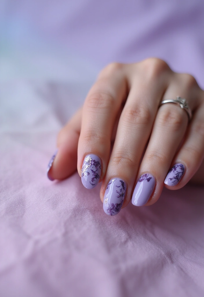 45 Regal Purple Nail Ideas for Mystical - 8. Dreamy Meander Designs