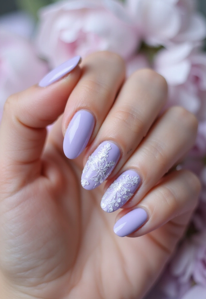 45 Regal Purple Nail Ideas for Mystical - 9. Elegant Lace Nails