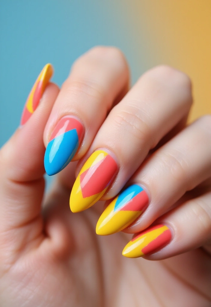 45 Spring 2025 Nail Ideas for Fresh - 12. Color Blocked Designs