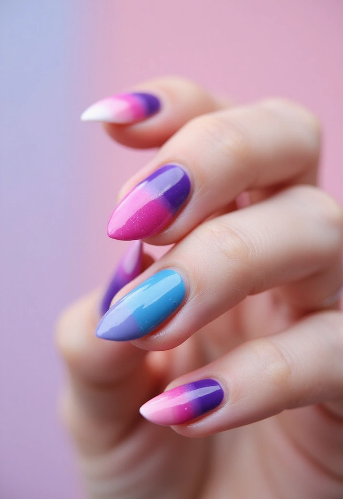 45 Spring 2025 Nail Ideas for Fresh - 18. Colorful Gradiants