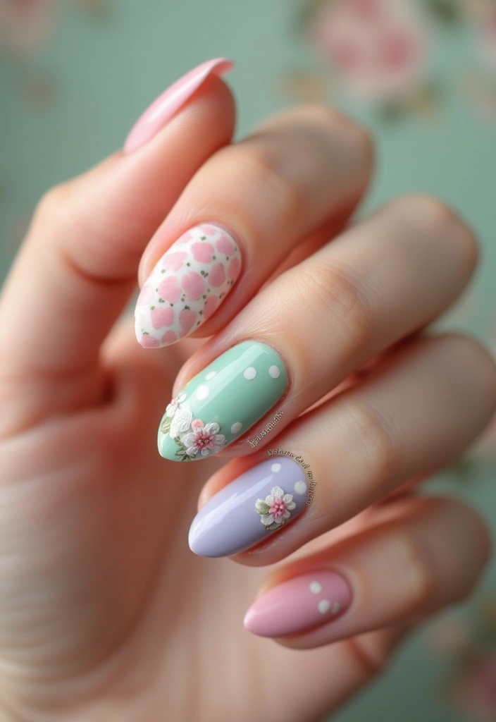 45 Spring 2025 Nail Ideas for Fresh - 19. Vintage Vibes