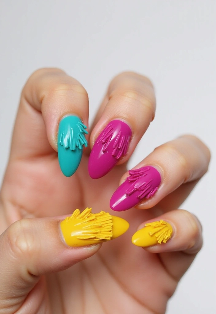 45 Spring 2025 Nail Ideas for Fresh - 23. Colorful Fringes