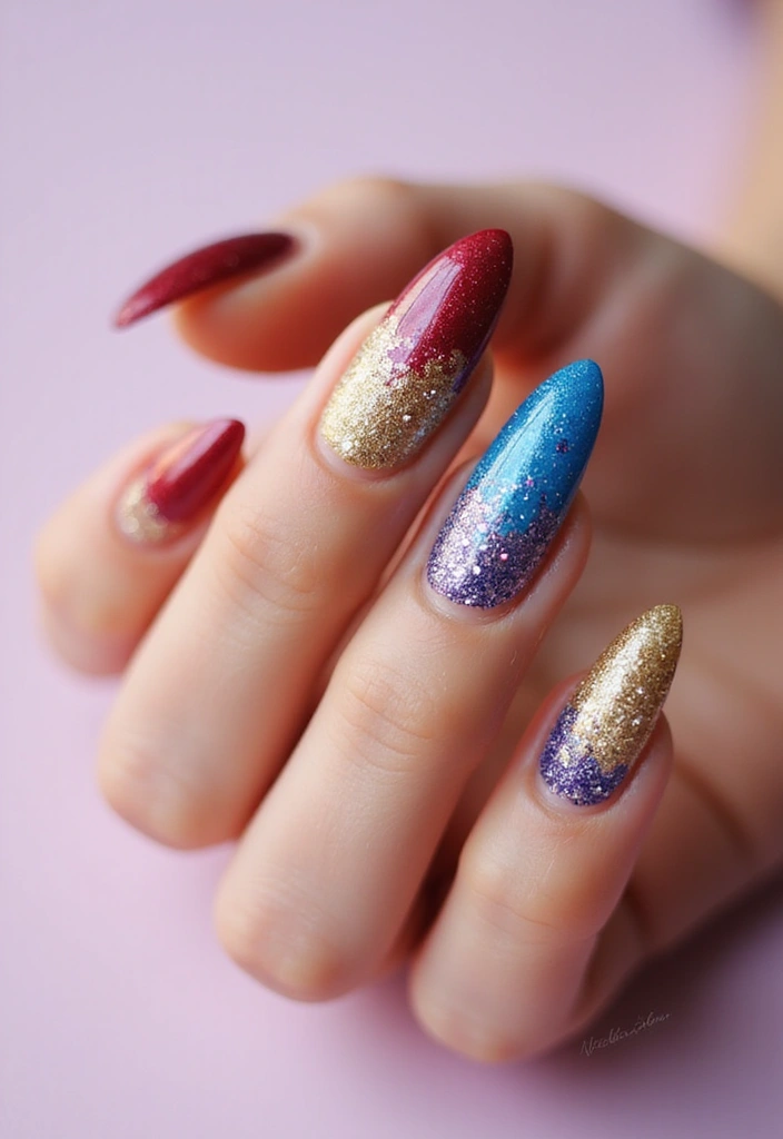 45 Spring 2025 Nail Ideas for Fresh - 24. Glitter Galore