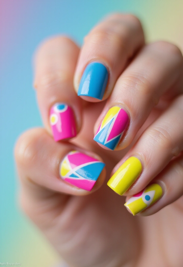 45 Spring 2025 Nail Ideas for Fresh - 3. Geometric Glam
