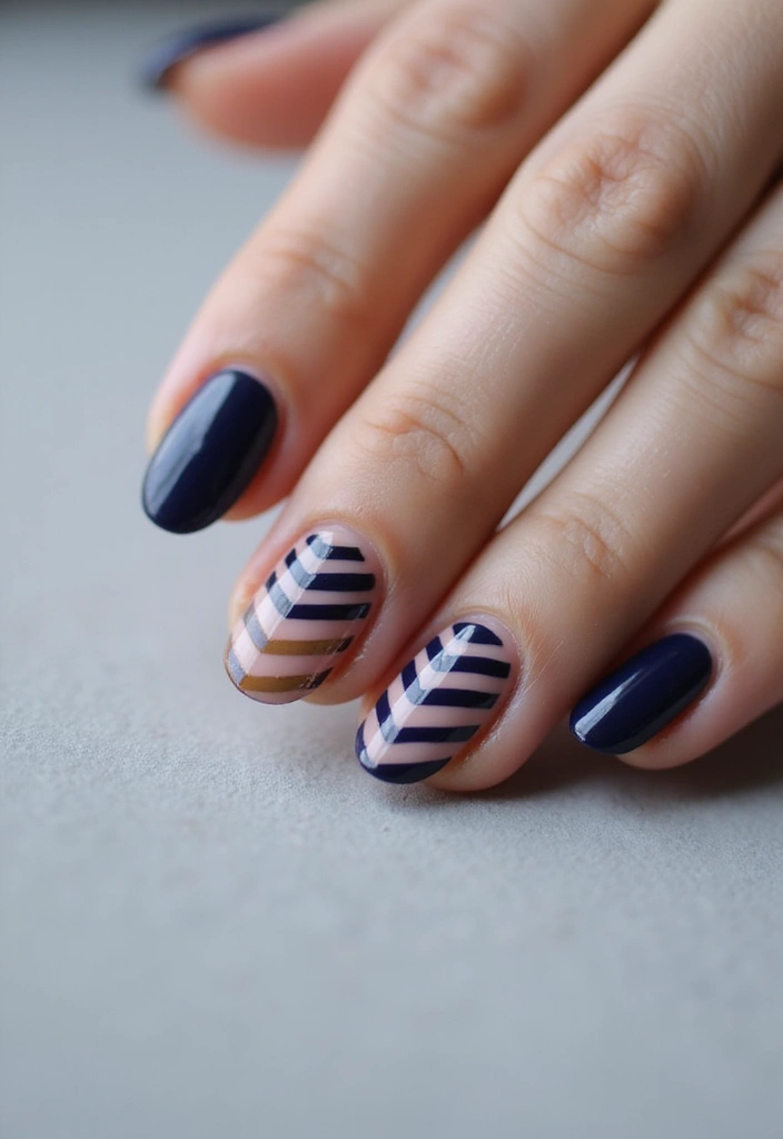 45 Spring 2025 Nail Ideas for Fresh - 35. Elegant Stripes