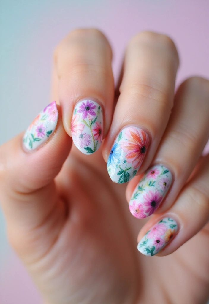 45 Spring 2025 Nail Ideas for Fresh - 4. Floral Fantasy