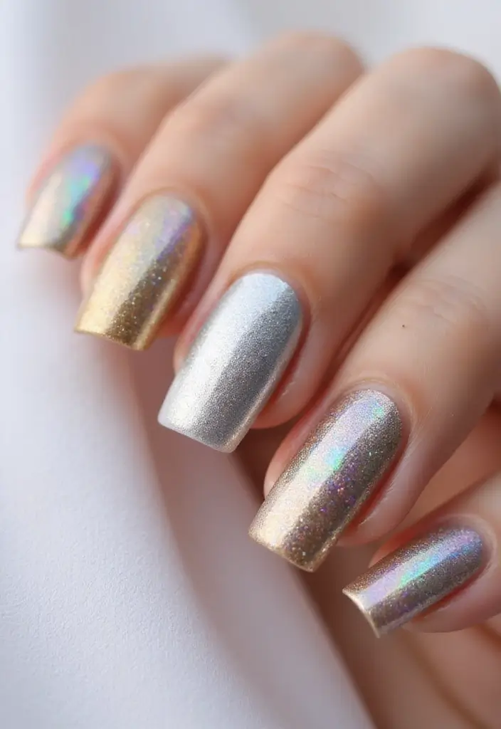 45 Spring 2025 Nail Ideas for Fresh - 8. Metallic Marvels