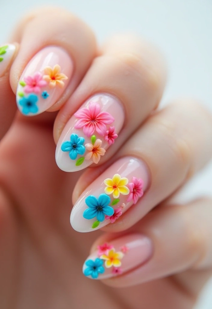 45 Stunning Nail Design Ideas for All Occasions and Moods - 12. 3D Floral Accents