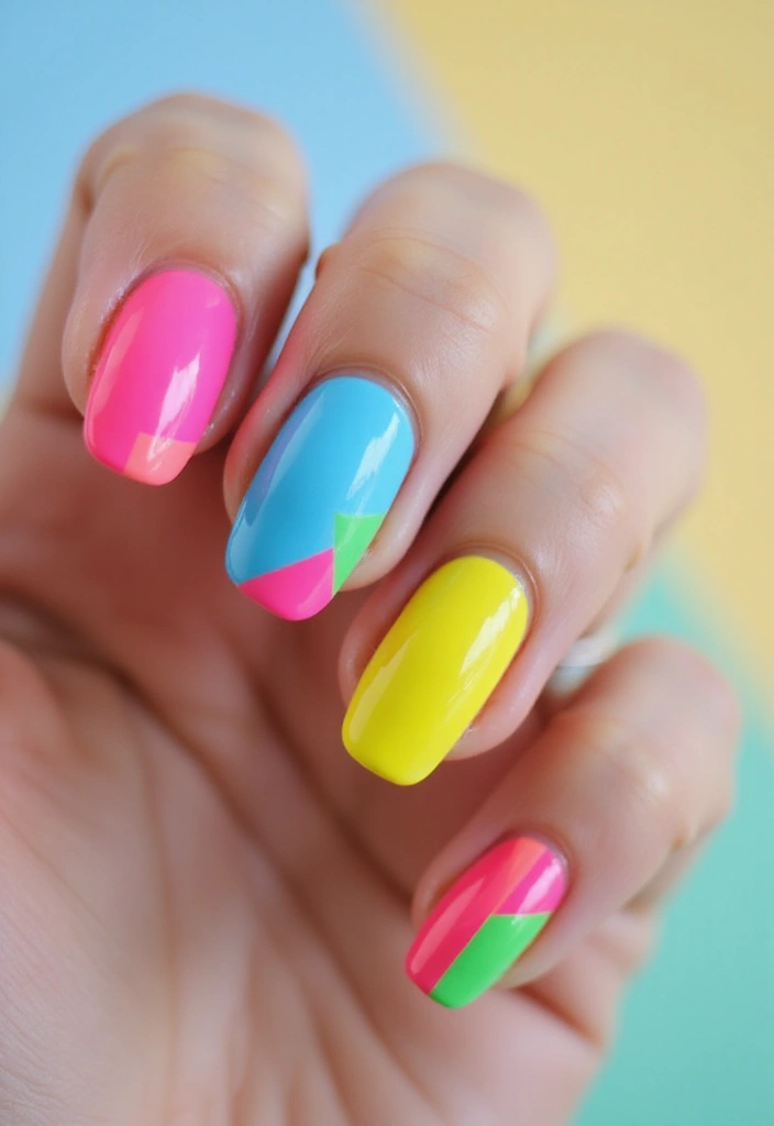 45 Stunning Nail Design Ideas for All Occasions and Moods - 29. Color Blocking